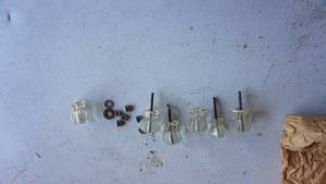 lot 146 image: Six Glass Antique Knobs For A Dresser