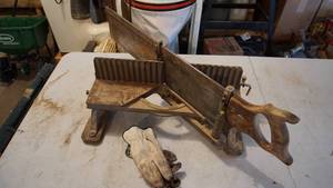 lot 188 image: Miter Box Saw--Pr. Of Gloves