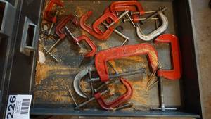 lot 227 image: Variety Sizes Of C Clamps