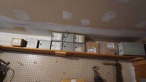 lot 233 image: Door Closer--2 12 Boxes  8  x  8 Ceramic Tile--Eight Prescription Metal Boxes