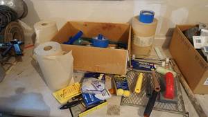 lot 239 image: Painting Rollers--Brushes--3 Rolls Of Commercial Tan Paper Towels