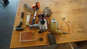 lot 244 image: Gloves--Sander--Executive Wheel Measuring Tape