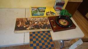 lot 276 image: Rummy Games--The Game Of St. Cloud--The Wonderful Waterfalls--Checker Board Masterpiece--1982