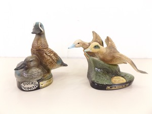lot 7 image: 1980 and 1983 Jim Beam Ducks Unlimited Decanters