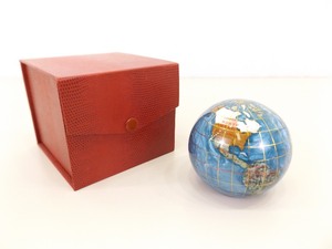 lot 22 image: NEW Vintage 3.25 Gemstone Globe Paperweight