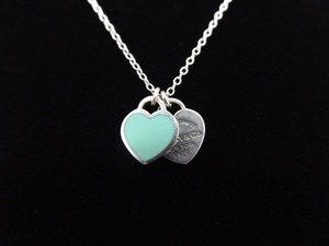 lot 51 image: .925 Sterling Silver Tiffany Heart Pendant Necklace