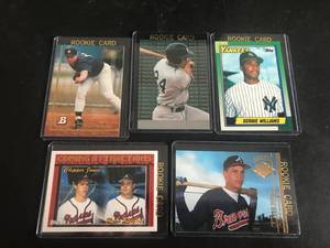 lot 29 image: Baseball RCs Chipper Jones, Derek Jeter, Bernie Williams, Billy Wagner