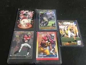 lot 34 image: 5 Different Football RCs, Junior Seau, Jerome Bettis, Jason Witten