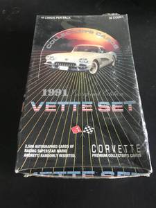 lot 45 image: 1991 Vette Set Corvette Collectors Cards Factory Sealed 36 Count Box