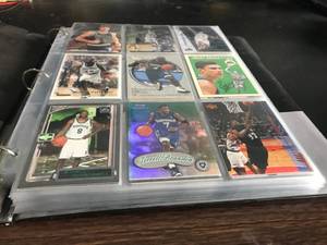 lot 52 image: Binder of MN Timberwolves Cards