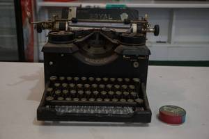 Vintage typewriter and ribbon