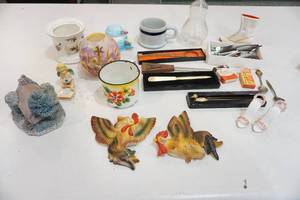 Vintage clips, spoons, candle & more