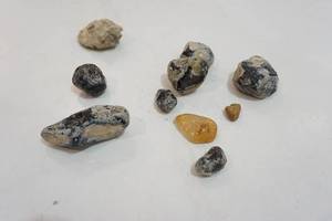 Group of crystals and rocks