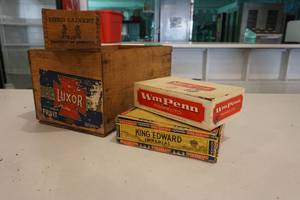 Crate and cigar boxes