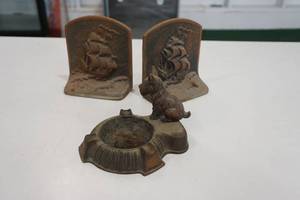 Ashtray and bookends