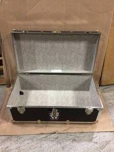 Modern Collection Black Storage Trunk by Seward Trunk Customer Returns See Pictures