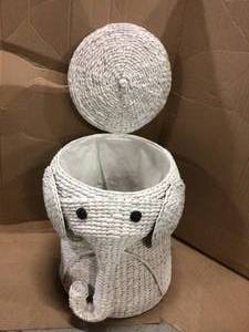 20.5 in. W Animal Laundry Hamper in White by Home Decorators Collection Customer Returns See Pictures