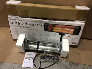 Tradesman 1,500-Watt Electric Outdoor Infrared Quartz Portable Space Heater with Tripod and WallCeiling Mount by Heat Storm Customer Returns See Pictures