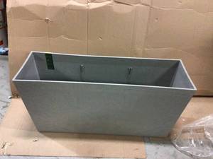 Midori 39 in. Charcoal Plastic Long Trough Planter (2-Pack) by Veradek Customer Returns See Pictures
