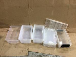 IRIS 13.5-Qt. Modular Storage Tote in Clear (10-Pack) by IRIS USA Customer Returns See Pictures