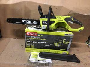 40V Brushless 16 in. Cordless Battery Chainsaw (Tool Only) by RYOBI Customer Returns See Pictures