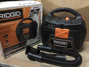 3 Gal. 18-Volt Cordless Handheld WetDry Shop Vacuum (Tool Only) with Filter, Expandable Hose and Accessories by RIDGID Customer Returns See Pictures