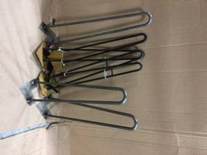 Heavy-Duty 12 in. Dia 26 in. Raw Steel, 2-Rod Hairpin Leg by Unbranded Customer Returns See Pictures