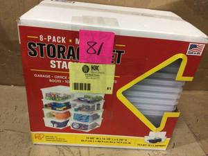 13.5 qt. Clear Box 8pk Set by IRIS Customer Returns See Pictures