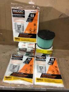 Lot of Assorted  Pleated Paper Filter RIDGID WetDry Shop Vacuums Customer Returns See Pictures