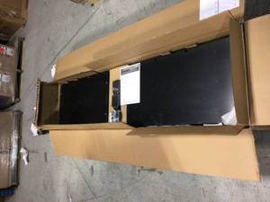 Ready-to-Assemble 24-Gauge Steel Freestanding Garage Cabinet in Black (30 in. W x 72 in. H x 18 in. D) by Husky Customer Returns See Pictures