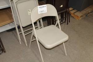 lot 1165 image: Lot of (3) Metal Folding Chairs