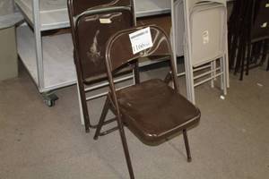 lot 1166 image: Lot of (3) Metal Folding Chairs