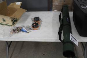 lot 1105 image: Fly Rod Case, Reels and Flies