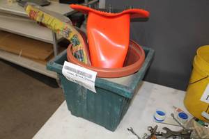 lot 1162 image: Weed Black, Planters, Orange Safety Cone