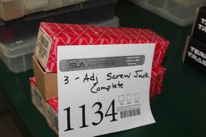 lot 1134 image: Lot of (3) Hel. S. Starrett Co Jack Screw w Fine Adj. Screw, Complete