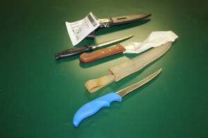 lot 1128 image: Lot of (3) Fish Filet Knives