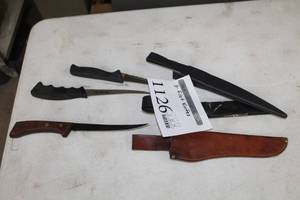 lot 1126 image: Lot of (3) Fish Filet Knives