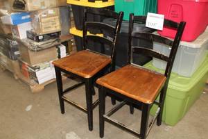 lot 1097 image: Lot of (2) Wood Dining Chairs