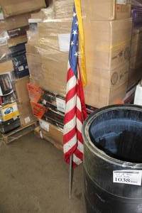 lot 1175 image: U.S.A Flag with Flag Pole