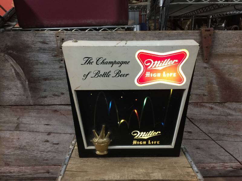 Miller 照明付きヴィンテージモーションサイン