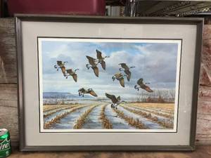 lot 34 image: Charles Pearson Ducks Unlimited SignedNumbered Wildlife Goose Print