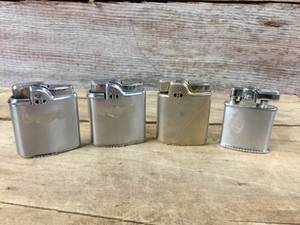 lot 63 image: 4 Vintage Ronson Pocket Lighters