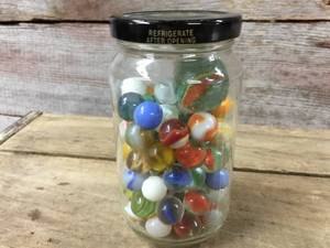 lot 75 image: Jar Vintage Marbles