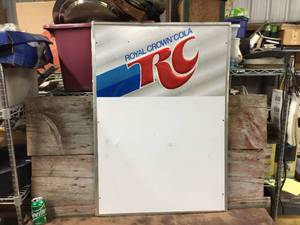 lot 77 image: Vintage Aluminum RC Cola Sign