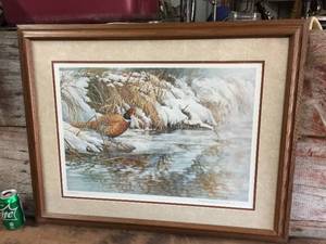 lot 131 image: Wee Lee Canadian Artist Early Morning Thirst SignedNumbered Wildlife Print