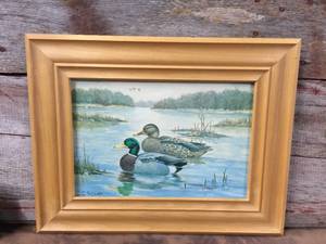 lot 136 image: Gary August Grunst Warm Up Wildlife Stamp Art