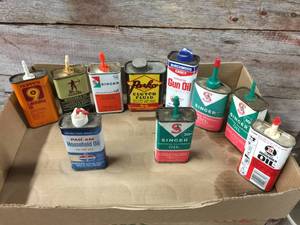 lot 188 image: Vintage Metal Oil Cans