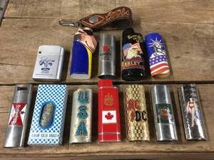 lot 198 image: Vintage Advertiser Lighter Cases