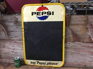 lot 206 image: Vintage Pepsi Metal Sign