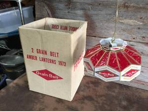 lot 225 image: Vintage Dual Grain Belt Collectable Beer LightBox